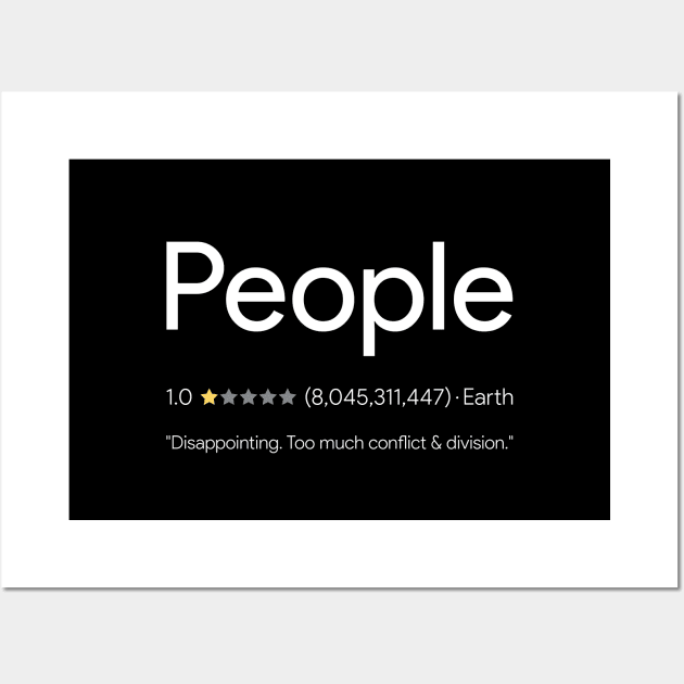 People - One Star Review Wall Art by Pop Cultured